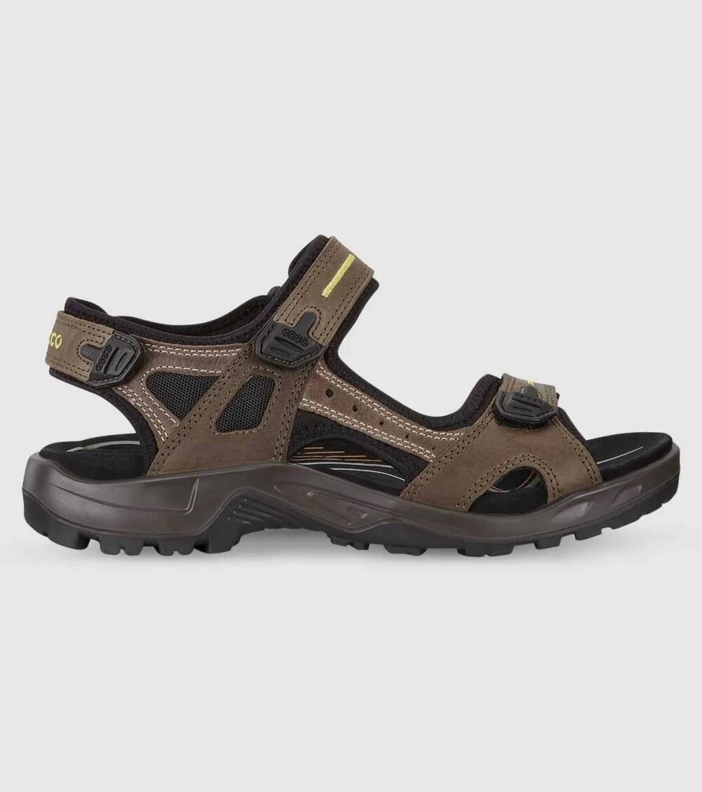 NEW ECCO men's offroad sandal in tarmac/moon rock